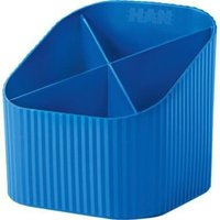HAN - Stifteköcher Re-X-LOOP 11,1 x 10,5 x 11,1 cm (b x h x t) Polypropylen 100 % recycelt blau von HAN