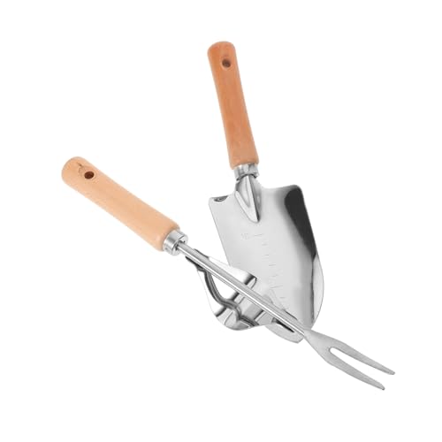 HANABASS 1 Satz Jätwerkzeuge Rasen Rechen Kleiner Rechen Entwurzelungswerkzeug Anlage Ergonomisch Hand unkrautstecher unkrautentfernung Rechen mit kurzem Stiel Wieder tiefer Graben Holz von HANABASS