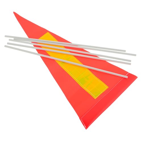 HANABASS 1 Satz Sicherheits -fahnenmast Tragbare Sicherheitsfahne Fahrrad-dreieck-flagge Fahrräder Flagge Racing-flaggen-dekoration Sicherheits-fahrradflagge Stoff Orange von HANABASS