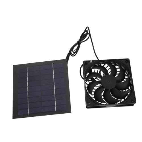 HANABASS 1 Satz Solarplatten Tragbare Klimaanlage Für Kalte Luft Lüfter Solarbetriebener Solarventilator Handventilator Luftbefeuchter Solar- Conditioner Abs Black Plastik von HANABASS