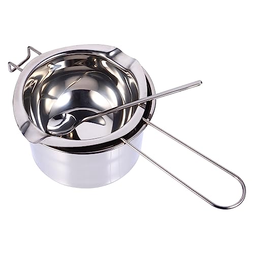 HANABASS 1 Satz Topf Schmelztiegel backen Rucksack-Kochgeschirr edelstahlpfanne edelstahltöpfe Butter Kaffeekerze Wanderkochgeschirr Picknick-Kochgeschirr Doppelschicht Ofen Werkzeug Käse von HANABASS