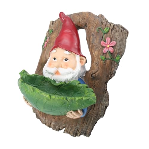 HANABASS 1 Stück Hängender Vogelfutterspender mit Zwergstatue Dekorative Gartenfigur Resin für Futterstellen Einfach zu Befüllen Reinigen für und Außendekoration von HANABASS