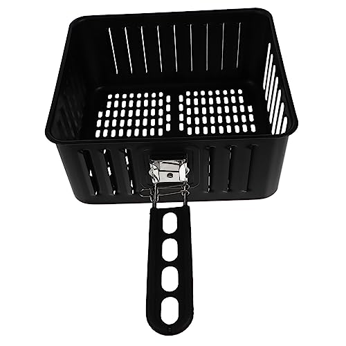 HANABASS 1 Stück Praktischer Frittierkorb für Heißluftfritteuse Quadratischer Grillkorb mit Ergonomischem Hitzebeständig Reinigen für Gemüse und Hähnchenflügel von HANABASS