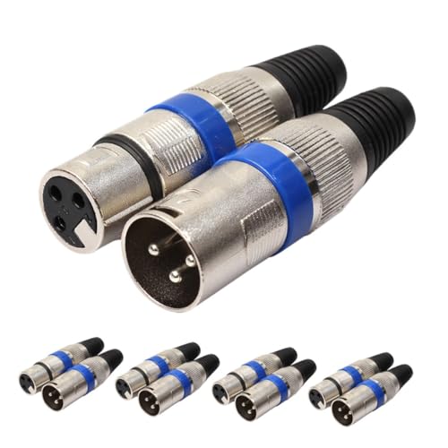 HANABASS 10 Stück Männlich zu Weiblich Audio Verbindung Pin Mikrofonstecker für Stabile Klangübertragung für Mixer und HANABASS 10 Stück Männlich zu Weiblich Audio Verbindung Pin Mikrofonstecker für Stabile Klangübertragung für Mixer und von HANABASS