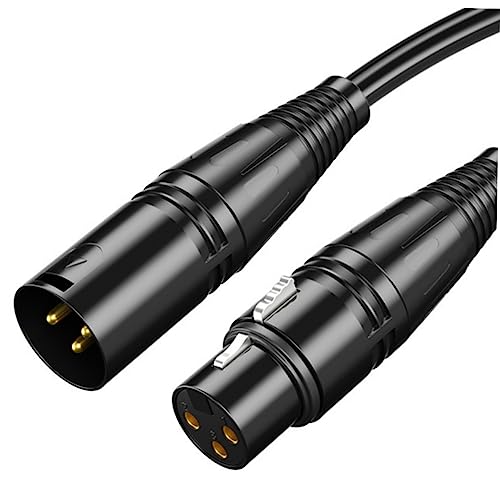 HANABASS 1M Xlr Mikrofonkabel Kupferdrahtleiter für Professionelle Audioanwendungen Symmetrische Verbindung Hohe Schallqualität für Mikrofone Mixer und Lautsprechersysteme von HANABASS