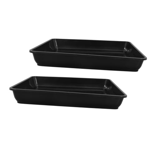 HANABASS 2 STÜCK Quadratischer Pflanzuntersetzer aus Robustem Kunststoff Wetterbeständig und Wasserauffangend Stabiler Blumentopf untersetzer für Innen Außenbereich Passend für Sukkulenten von HANABASS