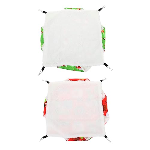HANABASS 2 Stück Kleintier Hängematte Warmes Baumwollbett Kuscheliges Schlafplatz Hängendes Bett für Hamster Meerschweinchen Ratten Winter Haustier Schlafsack HANABASS 2 Stück Kleintier Hängematte Warmes Baumwollbett Kuscheliges Schlafplatz Hängendes Bett für Hamster Meerschweinchen Ratten Winter Haustier Schlafsack von HANABASS