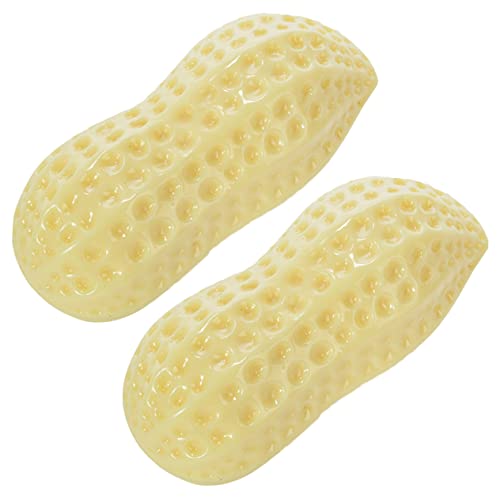 HANABASS 2 Stück Peanut Förmiges Teiliges Hundespielzeug Kauen Interaktives Quietschendes Kauspielzeug für Welpen Langlebig Zahnfreundlich Stressabbauend Fördert und Spielspaß von HANABASS