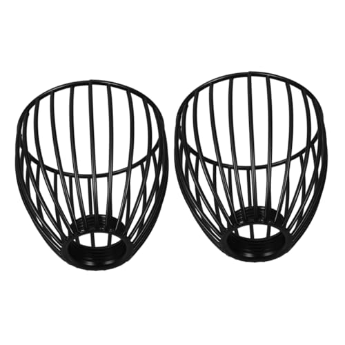 HANABASS 2 Stück Teiliges Vintage Vogelkäfig Lampenschirm Metall Hängeleuchte Schutz Diy Pendelleuchte Lampenschirme für Wohnzimmer Esszimmer Deckenbeleuchtung von HANABASS