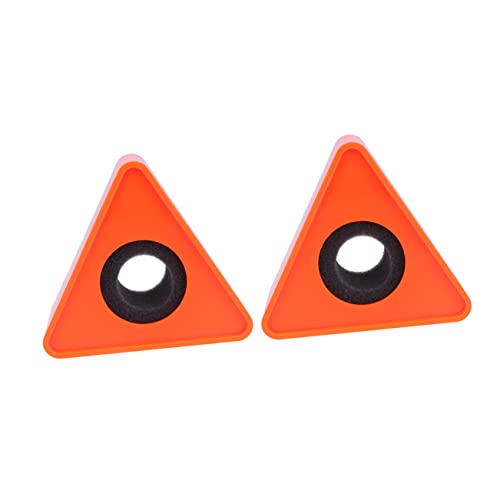 HANABASS 2 Stück Tragbares Abs Mikrofon Logo Flagge Dreieckige Form für Interviews Individuell Gestaltbar für Professionelle Mikrofone Orange HANABASS 2 Stück Tragbares Abs Mikrofon Logo Flagge Dreieckige Form für Interviews Individuell Gestaltbar für Professionelle Mikrofone Orange von HANABASS