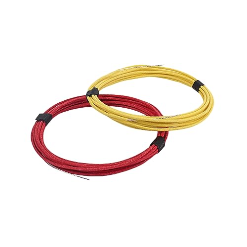 HANABASS 2 Stück Vintage Gitarrendraht Vorverzinntes Push Back Stoffdraht für Gitarrenverdrahtung Rot und Gelb Langlebig und Flexibel HANABASS 2 Stück Vintage Gitarrendraht Vorverzinntes Push Back Stoffdraht für Gitarrenverdrahtung Rot und Gelb Langlebig und Flexibel von HANABASS