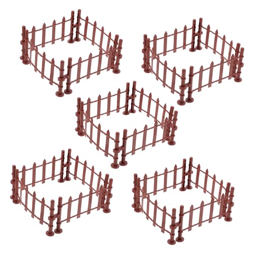 HANABASS 20 Stück Mini Gartenzaun Modelle Kunststoff Realistische Miniatur Zäune für Layouts und Garten Dekorationen von HANABASS