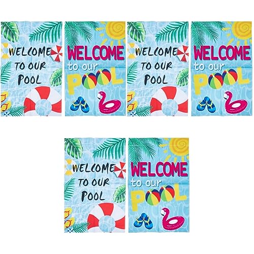 HANABASS 3 Sätze Teiliges Sommer Gartenflagge Für Schwimmbaddekoration Doppelseitige Outdoor Fahne Mit Willkommen Für Pool Party Und Gartenfestivals 2 Stücke * 3 HANABASS 3 Sätze Teiliges Sommer Gartenflagge Für Schwimmbaddekoration Doppelseitige Outdoor Fahne Mit Willkommen Für Pool Party Und Gartenfestivals 2 Stücke * 3 von HANABASS