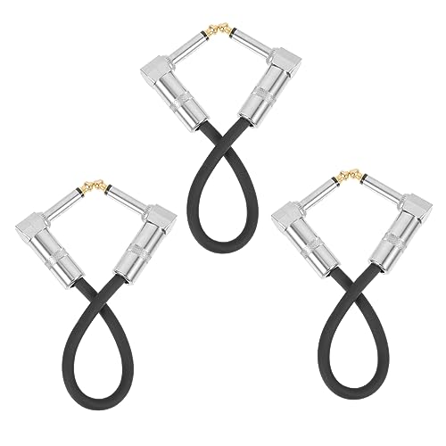 HANABASS 3Stücke Gitarren Patchkabel Professionelle Mono Pedal Verbindungen Kompatibel mit Gitarren Bass und Keyboards Langlebig und Flexibel HANABASS 3Stücke Gitarren Patchkabel Professionelle Mono Pedal Verbindungen Kompatibel mit Gitarren Bass und Keyboards Langlebig und Flexibel von HANABASS