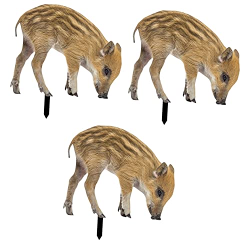 HANABASS 3stücke Gartenfigur Schwein Realistischer Acryl-gartenstecker Für Deko Im Freien Für Rasen Garten Und Hinterhof Lebendige Und Detailreiche Gartenverschönerung von HANABASS