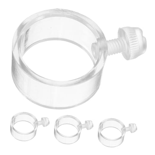 HANABASS 4 Stück Feste Schnalle Fahnenmast-Ringclips Fahnenstangenringe aus Kunststoff Fahnenzubehör Fahnenmastclips zum Halten der Fahne Flaggenring Abs Transparent von HANABASS