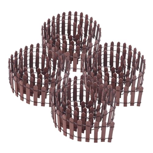 HANABASS 4 Stück Miniatur Zaun Dekorative Gartenzaun Ornamente für Diy Mini Landschaften und Puppenhäuser für Kleine und Kunstprojekte von HANABASS