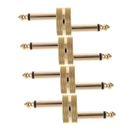 HANABASS 4 Stück Pedal Board Verbinder Gitarren Pedal Patch Adapter Goldbeschichtet für Effektgeräte und Audioanwendungen HANABASS 4 Stück Pedal Board Verbinder Gitarren Pedal Patch Adapter Goldbeschichtet für Effektgeräte und Audioanwendungen von HANABASS