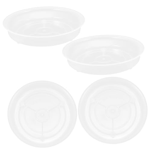 HANABASS 4 Stück Runder Pflanzenuntersetzer Robuste Blumentopfschalen für Töpfe wasserdichte Abtropfschalen für Garten und Innendekoration von HANABASS