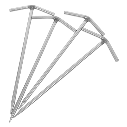 HANABASS 4 Stück Teiliges Heavy Duty Zeltpflöcke aus Edelstahl Verlängerter T-Form Bodenanker Robust und Windfest für Camping Wandern Garten Strand und Outdoor-einsätze HANABASS 4 Stück Teiliges Heavy Duty Zeltpflöcke aus Edelstahl Verlängerter T-Form Bodenanker Robust und Windfest für Camping Wandern Garten Strand und Outdoor-einsätze von HANABASS