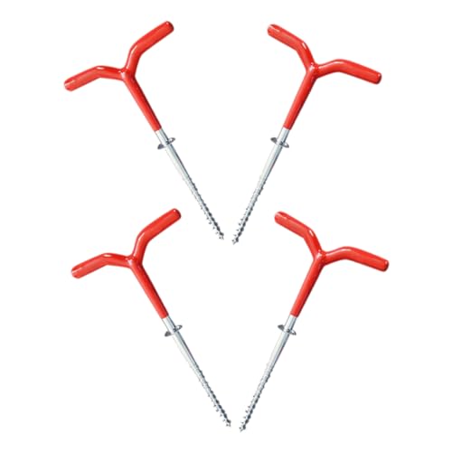 HANABASS 4 Stück Teiliges Spiral Zeltheringe Leicht Robust für Strand Camping und Winterzelte für Harten Boden Einfache Handhabung Vielseitig Einsetzbar für Outdoor Aktivitäten von HANABASS