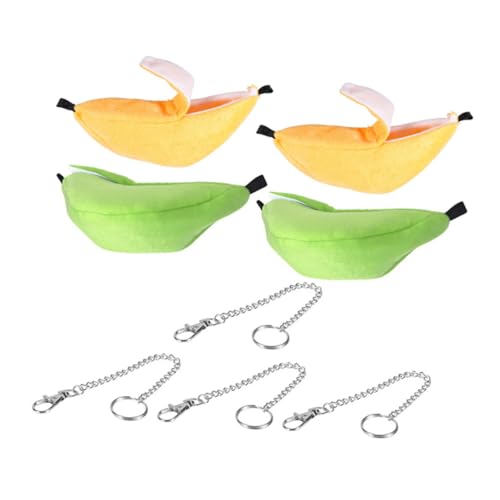 HANABASS 4 Teiliges Bananen-hängematten Weichem Baumwollvlies Warmes Schlaf Spielbett für Hamster Zuckergleiter Meerschweinchen und Kleine Haustiere Platzsparendes Käfignest HANABASS 4 Teiliges Bananen-hängematten Weichem Baumwollvlies Warmes Schlaf Spielbett für Hamster Zuckergleiter Meerschweinchen und Kleine Haustiere Platzsparendes Käfignest von HANABASS