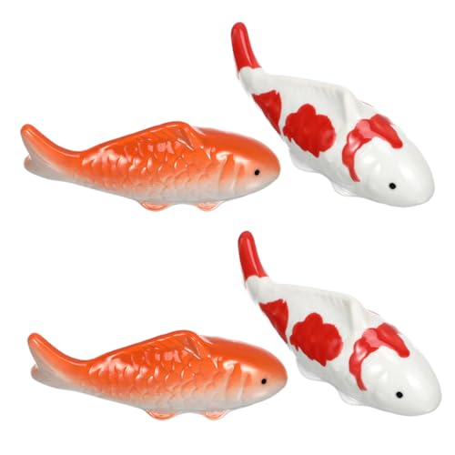 HANABASS 4stücke Schwimmende Fisch-Dekoration Für Aquarium Kreative Figuren Für Fischbecken Teich Und Garten Cartoon-fischdesign Langlebig Und Naturgetreu von HANABASS