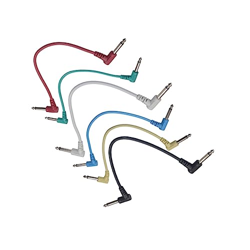 HANABASS 6 Stück Rechtwinkliges Gitarren Patchkabel Robuste Langlebige Verbindung für Effekte für Gitarren und Zubehör Hochwertige Klangübertragung für Musiker HANABASS 6 Stück Rechtwinkliges Gitarren Patchkabel Robuste Langlebige Verbindung für Effekte für Gitarren und Zubehör Hochwertige Klangübertragung für Musiker von HANABASS