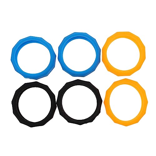 HANABASS 6 Stück Teiliges Silikon Mikrofon Schutzringe Roll Halter für Handmikrofone Rutschfest Passend für Ktv und Konferenzen Schwarz Blau Orange HANABASS 6 Stück Teiliges Silikon Mikrofon Schutzringe Roll Halter für Handmikrofone Rutschfest Passend für Ktv und Konferenzen Schwarz Blau Orange von HANABASS