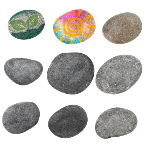 HANABASS 9 Stück Flache Flusssteine Handverlesene Glatte Flusskiesel zum Bemalen Vielseitig für DIY Bastelprojekte Gartendekoration und Natürliche Wetterfeste Steine HANABASS 9 Stück Flache Flusssteine Handverlesene Glatte Flusskiesel zum Bemalen Vielseitig für DIY Bastelprojekte Gartendekoration und Natürliche Wetterfeste Steine von HANABASS