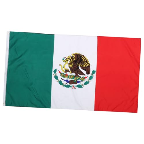HANABASS 90x150cm Mexiko Flagge Polyester Nationalflagge Lichtbeständig Dekorative Hofflagge von HANABASS