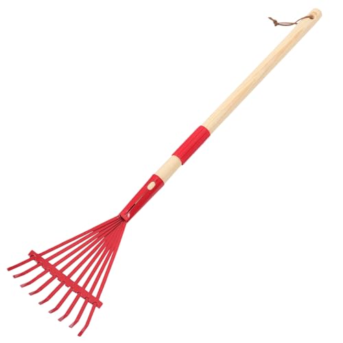 HANABASS Abnehmbarer Holzstiel Rechen für Multifunktionales Gartenwerkzeug Rot für Rasenpflege und Gartenarbeit Leicht und Handlich für Junge HANABASS Abnehmbarer Holzstiel Rechen für Multifunktionales Gartenwerkzeug Rot für Rasenpflege und Gartenarbeit Leicht und Handlich für Junge von HANABASS