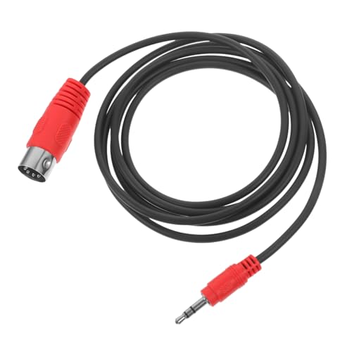 HANABASS Audiokabel Adapter Poliges Midi Kabel Abgewinkelt Stabiler Audioadapter für Soundübertragung und Einfache Verbindung für Computer von HANABASS