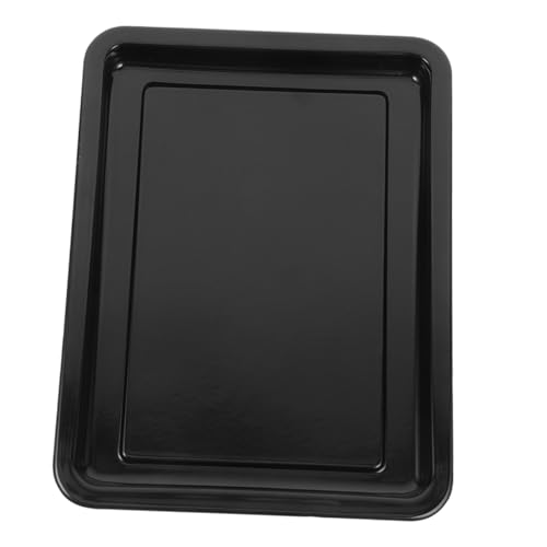 HANABASS Backform aus Emaille Fleischbräter hühnerbratpfanne Cookie-Kuchen-Pfanne Bräter aus Emaille Lebensmittellagerbehälter Küchenbackschale kleine Keksform Black von HANABASS