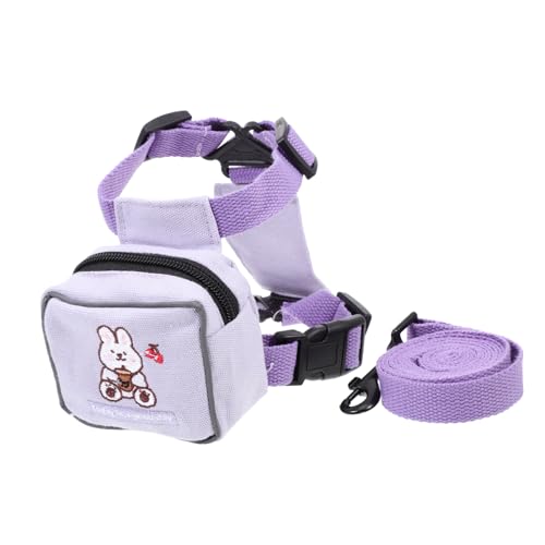 HANABASS Dog Vest Backpack Harness mit Leine für Kleine Hunde und Katzen Robustes Ausbruchsicheres Geschirr mit Praktischem Rucksackdesign rutschfest Verstellbar Leicht Anzulegen für und von HANABASS