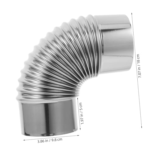 HANABASS Edelstahl Kaminrohr Bogen mit Schornsteinabdeckung für Holzofen Rauchabzug Ofenrohr Ømm Feuerfest Einfache Installation für Frische Raumluft HANABASS Edelstahl Kaminrohr Bogen mit Schornsteinabdeckung für Holzofen Rauchabzug Ofenrohr Ømm Feuerfest Einfache Installation für Frische Raumluft von HANABASS