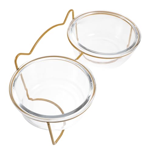 HANABASS Erhöhte Schräg Gestellte Glas Futterschale für Hunde und Katzen rutschfeste Schalen Futterstation mit Stabilem Gestell Schützt Tierhals Einfach zu Reinigen Geeignet für Haustiere HANABASS Erhöhte Schräg Gestellte Glas Futterschale für Hunde und Katzen rutschfeste Schalen Futterstation mit Stabilem Gestell Schützt Tierhals Einfach zu Reinigen Geeignet für Haustiere von HANABASS