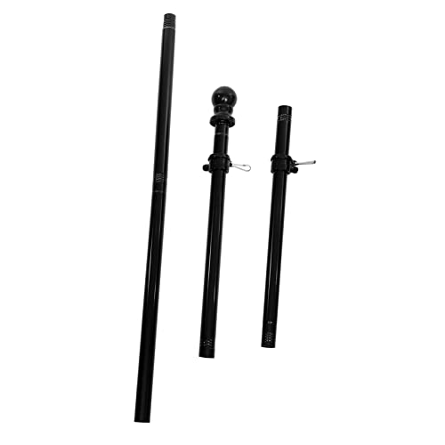 HANABASS Fahnenmast Set Fach Ausziehbar Wetterfest Rostfrei Drehbar für Garten Balkon Robustes Outdoor Fahnenstangenset von HANABASS