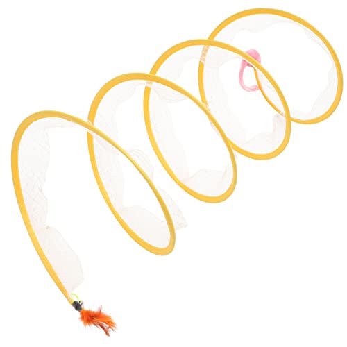 HANABASS Faltbarer Katzentunnel Katzen Interaktiv S Förmig Kletterspaß für Wohnungskatzen Fördert Bewegung und Spieltunnel für Kätzchen und Ausgewachsene Katzen von HANABASS