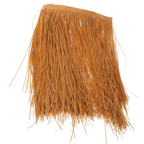 HANABASS Flammhemmende Strohfliesen Synthetisches Strohdach Kunstrasen Kunstrasen Garten Strohdach DIY Strohdach Weidenzaun Sichtschutz Imitation Stroh DIY Dach Khaki Oder von HANABASS