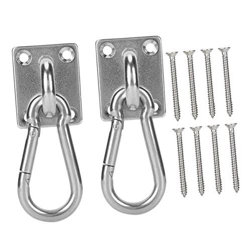 HANABASS Hängematten Aufhängeset Schwerlastfähige Platte mit Karabinerhaken Geeignet für Hängesessel Schaukeln und Lampen Set Beutel HANABASS Hängematten Aufhängeset Schwerlastfähige Platte mit Karabinerhaken Geeignet für Hängesessel Schaukeln und Lampen Set Beutel von HANABASS