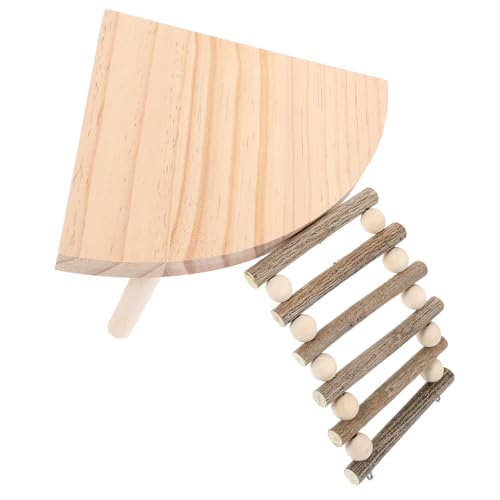HANABASS Hamster Holzplattform mit Leiter aus Natürlichem Holz Kletterspielzeug für Zwerghamster und Meerschweinchen Stabile Kletterrampe für Kleintiere Hohe Plattform für Aktives und HANABASS Hamster Holzplattform mit Leiter aus Natürlichem Holz Kletterspielzeug für Zwerghamster und Meerschweinchen Stabile Kletterrampe für Kleintiere Hohe Plattform für Aktives und von HANABASS
