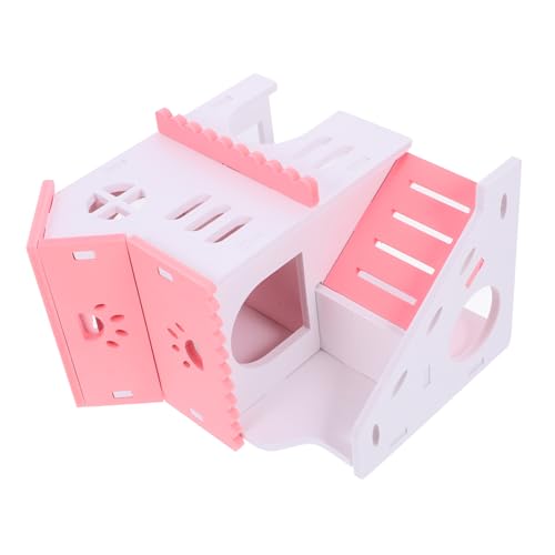 HANABASS Hamster Versteck aus Langlebigem Stabiles Nagetierhaus für Hamster Meerschweinchen und Ratten Dekoratives Kleines Häuschen zur Beschäftigung und Rückzugsort für Kleintiere von HANABASS