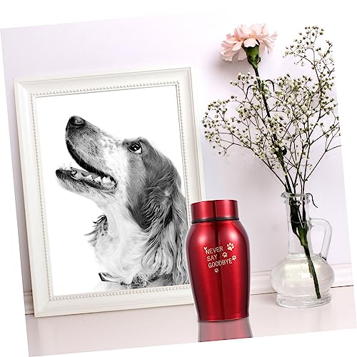 HANABASS Haustierurne aus Rostfreiem Langlebig und Korrosionsbeständig Versiegelte Metall Gedenkurne für Hunde und Katzenasche Stilvoller Aschebehälter zur Würdevollen Aufbewahrung Geeignet von HANABASS