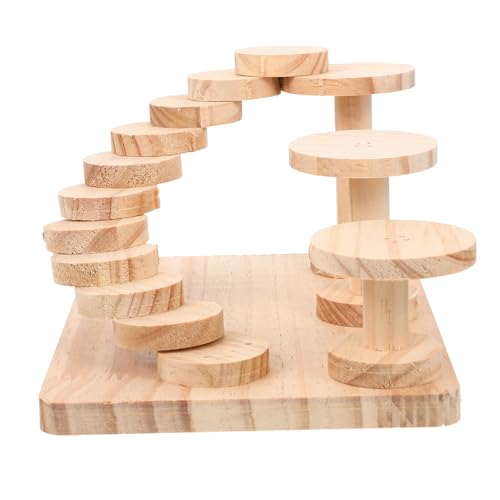 HANABASS Holz Hamster mit Plattform und Leiter Natürliches Kletterspielzeug für Zwerghamster Fördert Bewegung Koordination und Beschäftigung im Käfig HANABASS Holz Hamster mit Plattform und Leiter Natürliches Kletterspielzeug für Zwerghamster Fördert Bewegung Koordination und Beschäftigung im Käfig von HANABASS