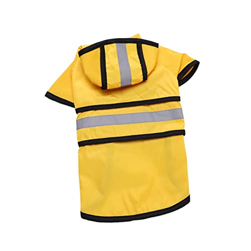 HANABASS Reflektierender Regenmantel Für Hunde Mit Kapuze Größe 3XL Gelb Für Spaziergänge Im Freien Für Kleine Hunde Und Welpen von HANABASS