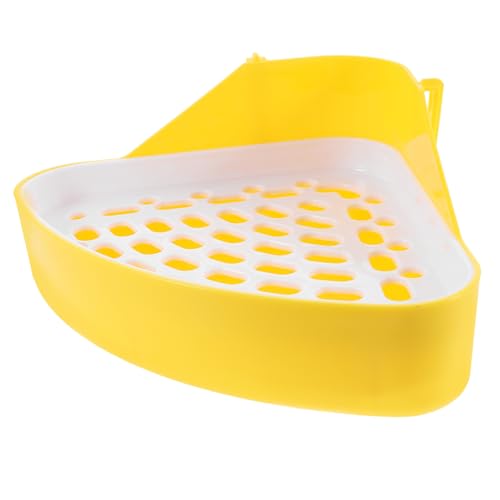 HANABASS Kaninchentoilette Dreieckig mit Sicherem Nagertoilette für Kaninchen Meerschweinchen Hamster Tragbar und Platzsparend Einfach zu Reinigen Geeignet für Zuhause und Unterwegs von HANABASS