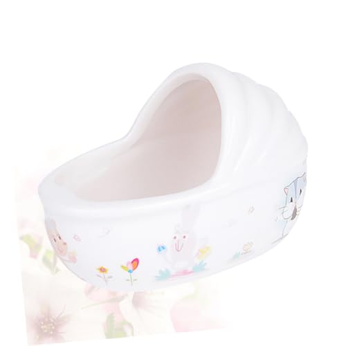 HANABASS Keramik Hamsterbadewanne mit Niedlichem Design Kreatives Waschbecken für Zwerghamster Sicheres Badetool zur Reinigung für Zuhause und Zoohandel Farblich Sortiert Zufällige Farbe von HANABASS