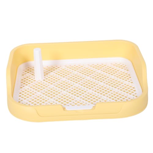 HANABASS Kleines Hundetoilette mit Abnehmbarem Gitternetz und Stabiler Säule Rutschfestes Indoor Haustier Welpen Trainingspad Leicht zu Reinigen Verhindert Verschmutzungen für Zuhause von HANABASS