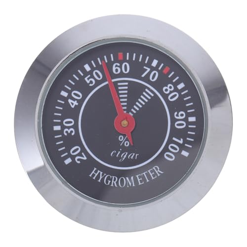 HANABASS Mechanisches Zigarren hygrometer Rundes Analog hygrometer für Humidor Präzise Feuchtigkeitsmessung Tragbares Humidor zubehör Geeignet für Kleine Zigarrenkästen und von HANABASS